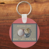 Seashells Gruß aus IBSP Seaside Park NJ Schlüsselanhänger (Vorderseite)