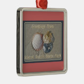 Seashells-Grüße vom IBSP Küsten-Park NJ Ornament Aus Metall (Rechts)