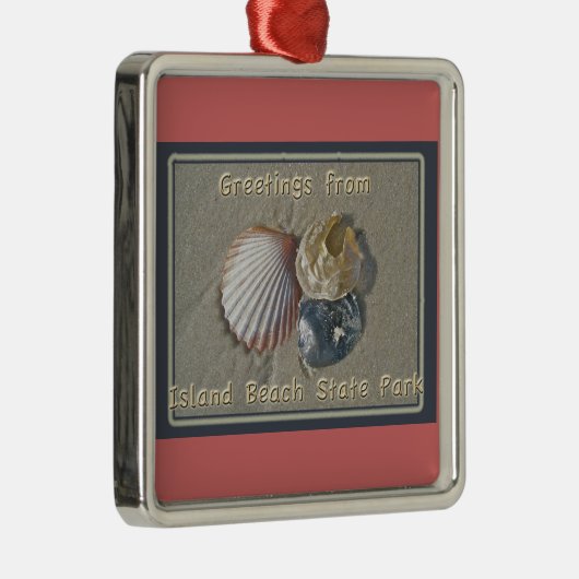 Seashells-Grüße vom IBSP Küsten-Park NJ Ornament Aus Metall (Rechts)