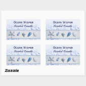 Seashells - Gütesiegel für Ozeankläger Rechteckiger Aufkleber (Blatt)