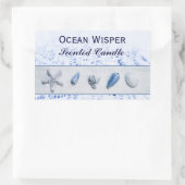 Seashells - Gütesiegel für Ozeankläger Rechteckiger Aufkleber (Tasche)