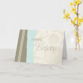 Seashells Happy Birthday Card Karte (Gelbe Blume)
