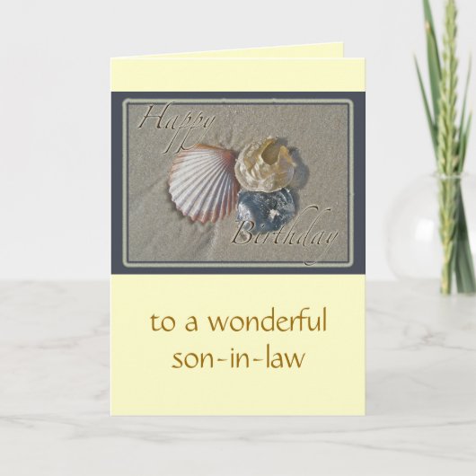 Seashells Happy Birthday Coordinated Items Karte (Vorderseite)