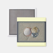 Seashells Happy Birthday Coordinated Items Magnet (Vorderseite/Rückseite)