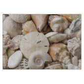Seashells-Hintergrund-SeeMuschelstarfish-Schablone Schneidebrett (Vorderseite)