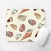 Seashells Illustration Mousepad (Mit Mouse)