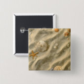 Seashells im Sand Button (Vorne & Hinten)