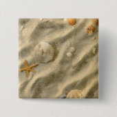 Seashells im Sand Button (Vorderseite)