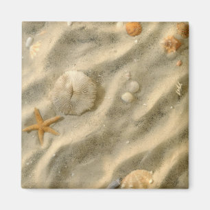 Seashells im Sand Magnet