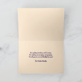 Seashells im Sand-Pastor-Klerus danken Ihnen Dankeskarte (Innenseite)