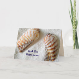 Seashells im Sand-Pastor-Klerus danken Ihnen Dankeskarte