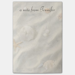 Seashells im Sand Post-it Klebezettel