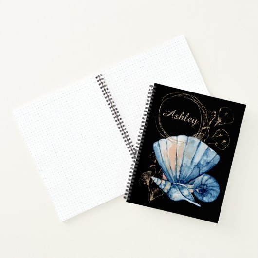 Seashells Individuelle Name Notebook Notizblock (Innenseite)