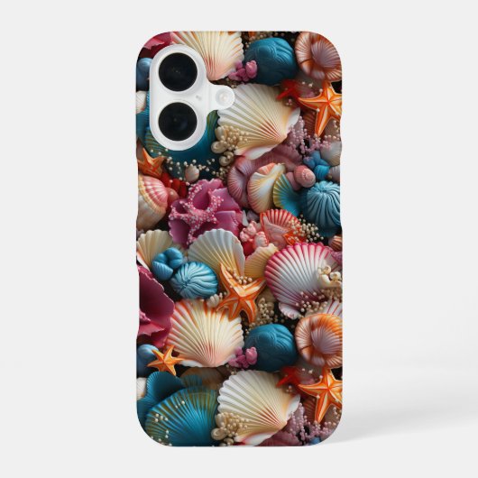 Seashells iPhone 16 Hülle (Rückseite)
