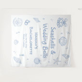 Seashells Junggeselinnen-Abschied Willkommen Wandteppich (Vorderseite (Horizontal))