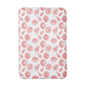 Seashells - korallenrotes rosa und Weiß Badematte (Vorderseite Vertikal)