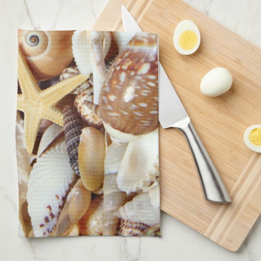 Seashells Küchentuch (Viertel Falte)