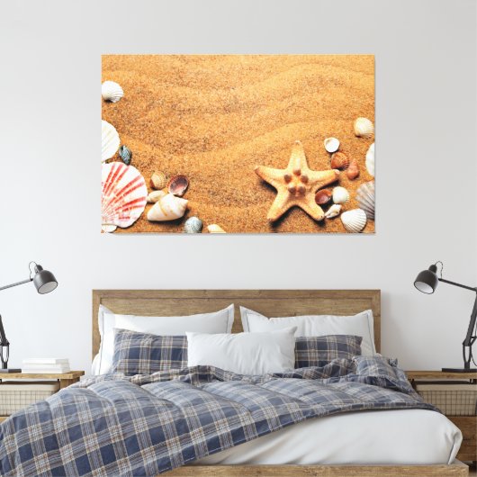 Seashells Leinwanddruck (Insitu (Schlafzimmer))