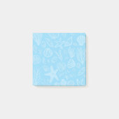 Seashells Light Blue Beach MUSCHEL YEAH Post-it Klebezettel (Vorderseite)