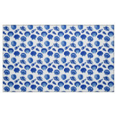 Seashells - Marine-Blau auf einem weißen Stoff (Fat Quarter (45,7 x 55,9 cm))