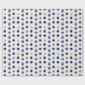 Seashells Modernes blaues Meer Geschenkpapier (Flach)