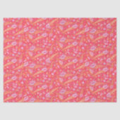 Seashells Muscheln Mollusk Nautic Pattern Red Seidenpapier (Vorderseite)