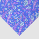 Seashells Muscheln Nautical Pattern Blau Seidenpapier (Detail)