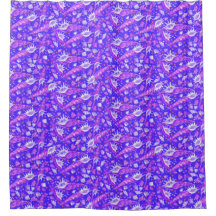 Seashells Muscheln Nautisches Muster Ultramarine