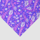 Seashells Muscheln Nautisches Muster Ultramarine Seidenpapier (Detail)