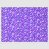 Seashells Muscheln Nautisches Muster Ultramarine Seidenpapier (Vorderseite)