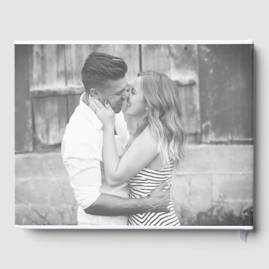 Seashells Nautical Beach Wedding Foto Gästebuch (Rückseite)