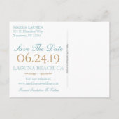 Seashells Nautical Beach Wedding | Save The Date Ankündigungspostkarte (Rückseite)