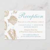 Seashells Nautical Wedding Reception Response Begleitkarte (Vorderseite)