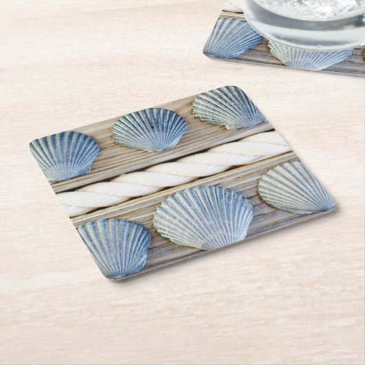 Seashells | New York City Rechteckiger Pappuntersetzer (angewinkelt)