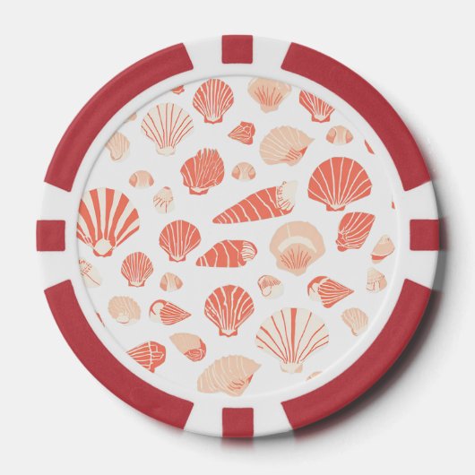 Seashells | Niedlicher Strand Pokerchips (Vorderseite)
