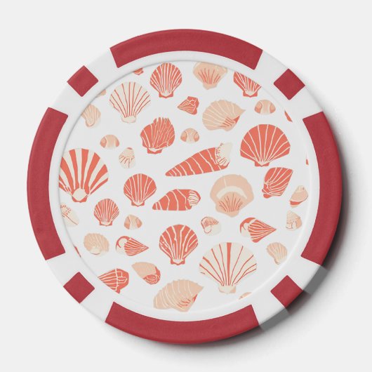 Seashells | Niedlicher Strand Pokerchips (Rückseite)