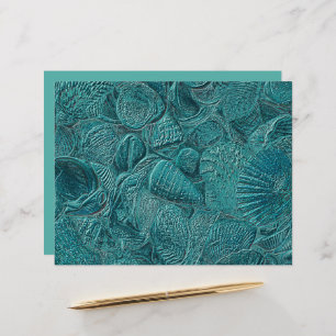 Seashells Ocean Beach Aquamarin Metallic Style