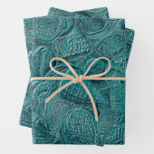 Seashells Ocean Beach Aquamarin Metallic Style Geschenkpapier Set (Beispiel)