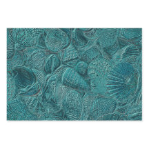 Seashells Ocean Beach Aquamarin Metallic Style
