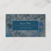 Seashells Ocean Beach Blue Metallic Modern Visitenkarte (Vorderseite)