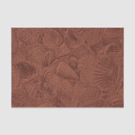 Seashells Ocean Beach Terracotta Earth Tone Seidenpapier