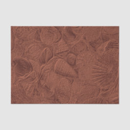 Seashells Ocean Beach Terracotta Earth Tone Seidenpapier