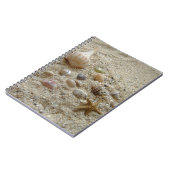 Seashells On Beach Sand Writing Journal Notizblock (Linke Seite)