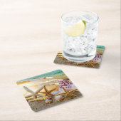 Seashells Paper-Untersetzer Rechteckiger Pappuntersetzer (Vor Ort)