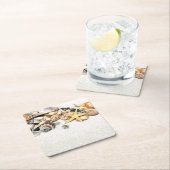 Seashells Paper-Untersetzer Rechteckiger Pappuntersetzer (Vor Ort)