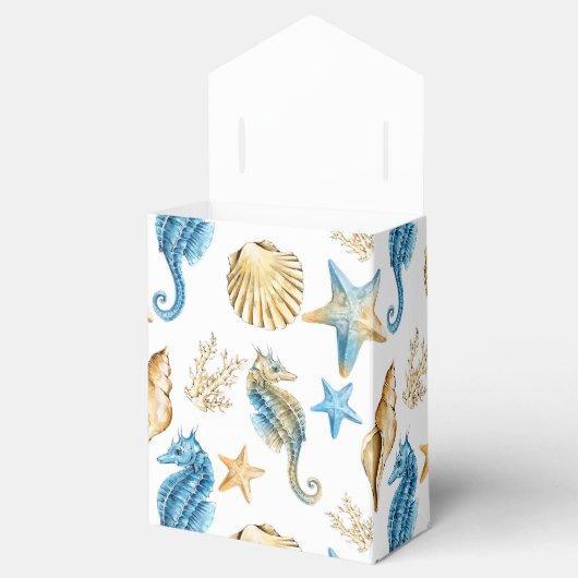 Seashells Pattern Beach Brautparty Fevor Boxes Geschenkschachtel (Geöffnet)