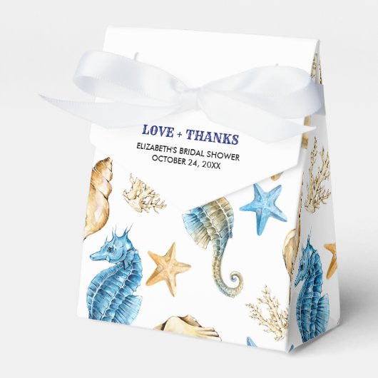 Seashells Pattern Beach Brautparty Fevor Boxes Geschenkschachtel (Vorderseite)