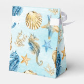 Seashells Pattern Beach Brautparty Geschenkschachtel (Rückseite)