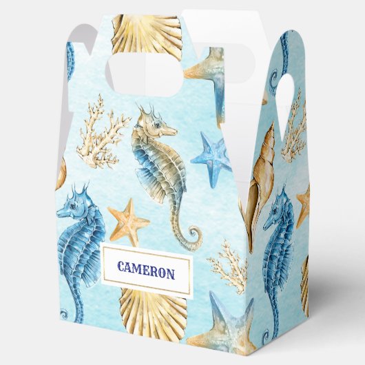 Seashells Pattern Beach Wedding Favor Boxes Geschenkschachtel (Geöffnet)