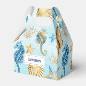 Seashells Pattern Beach Wedding Favor Boxes Geschenkschachtel (Vorderseite)